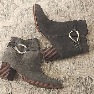 Isola Grey Suede Ankle Boots